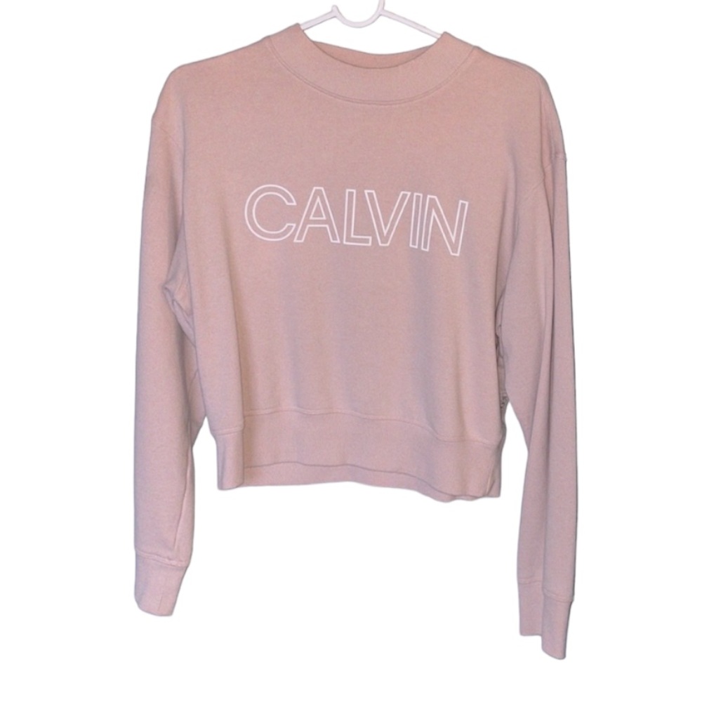 Sale! Calvin Klein Performance Cropped Pink Sweatshirt Size Medium
